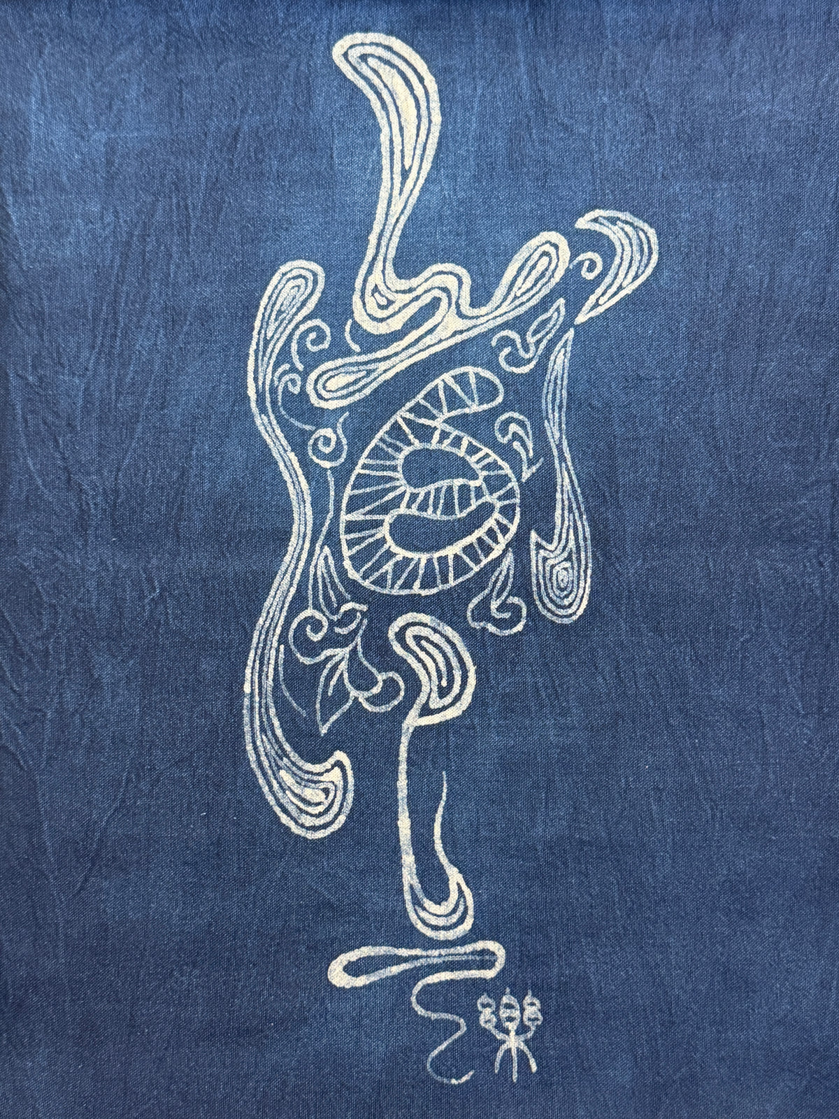 Handmade Textile Wall Art | Indigo Moon Wall Hanging | Batik Textile Art | Zen Home Decor | Housewarming Gift| Dorm Room Decor (Copy)