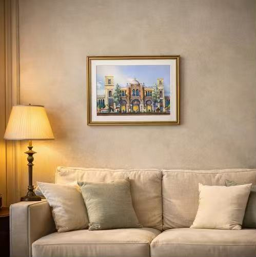 AP-12: An Evening Beneath the Arches – 12x16 Limited Edition Signed Art Print by Kurt Xu | Architectural Cityscape Wall Art