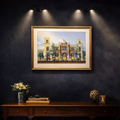 AP-12: An Evening Beneath the Arches – 12x16 Limited Edition Signed Art Print by Kurt Xu | Architectural Cityscape Wall Art