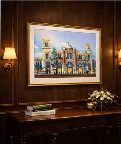 AP-12: An Evening Beneath the Arches – 12x16 Limited Edition Signed Art Print by Kurt Xu | Architectural Cityscape Wall Art