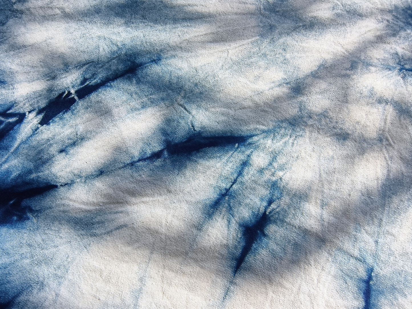 BA-19: All the Way Blossoms – Indigo Shibori Cotton Placemat