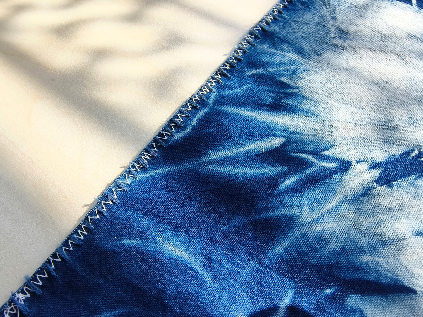 BA-19: All the Way Blossoms – Indigo Shibori Cotton Placemat