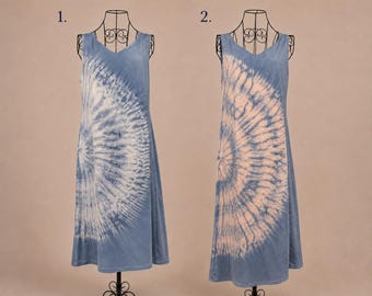 Silk Sleeveless Dress | Hand-Dyed Batik Silk Dress | Women's Resort Dress | Elegant Vacation Dress | Gift for Her