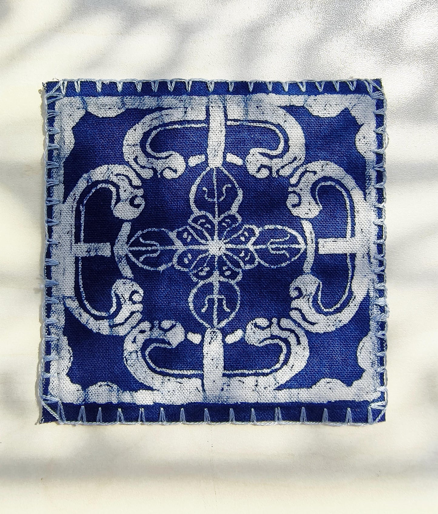 Handmade Fabric Drink Coaster | Double-Sided Indigo Batik Coaster | Cotton Tea Coaster | Table Decor | Housewarming Gift