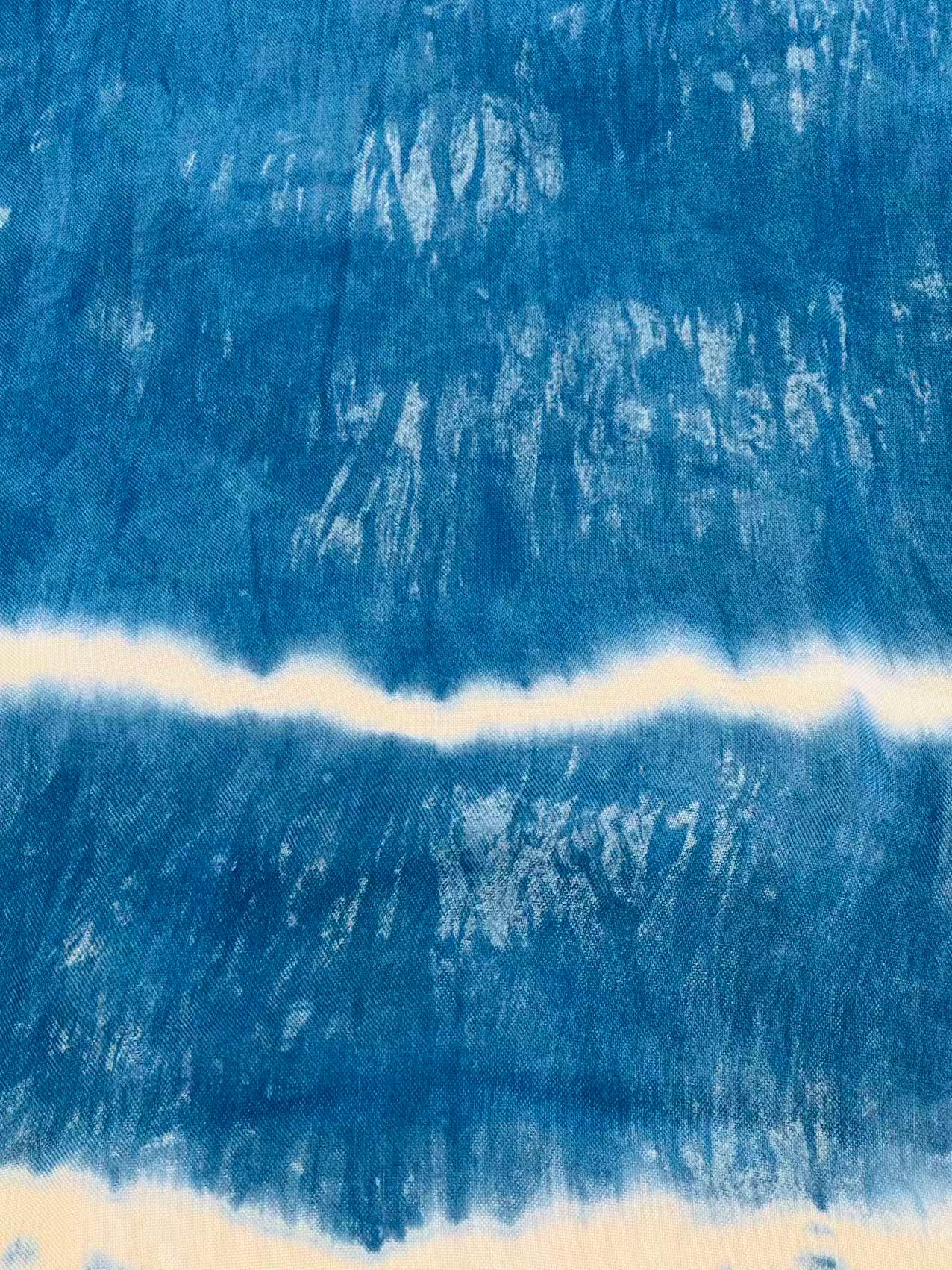 Oversized Cotton Scarf | Hand-Dyed Indigo Wrap | Lightweight Shawl | Fashion Travel Scarf | Gift for Her