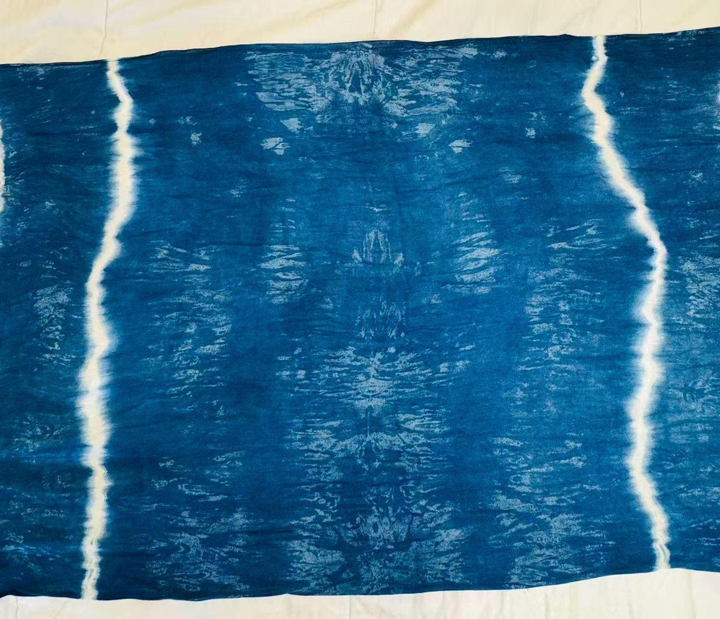 Oversized Cotton Scarf | Hand-Dyed Indigo Wrap | Lightweight Shawl | Fashion Travel Scarf | Gift for Her