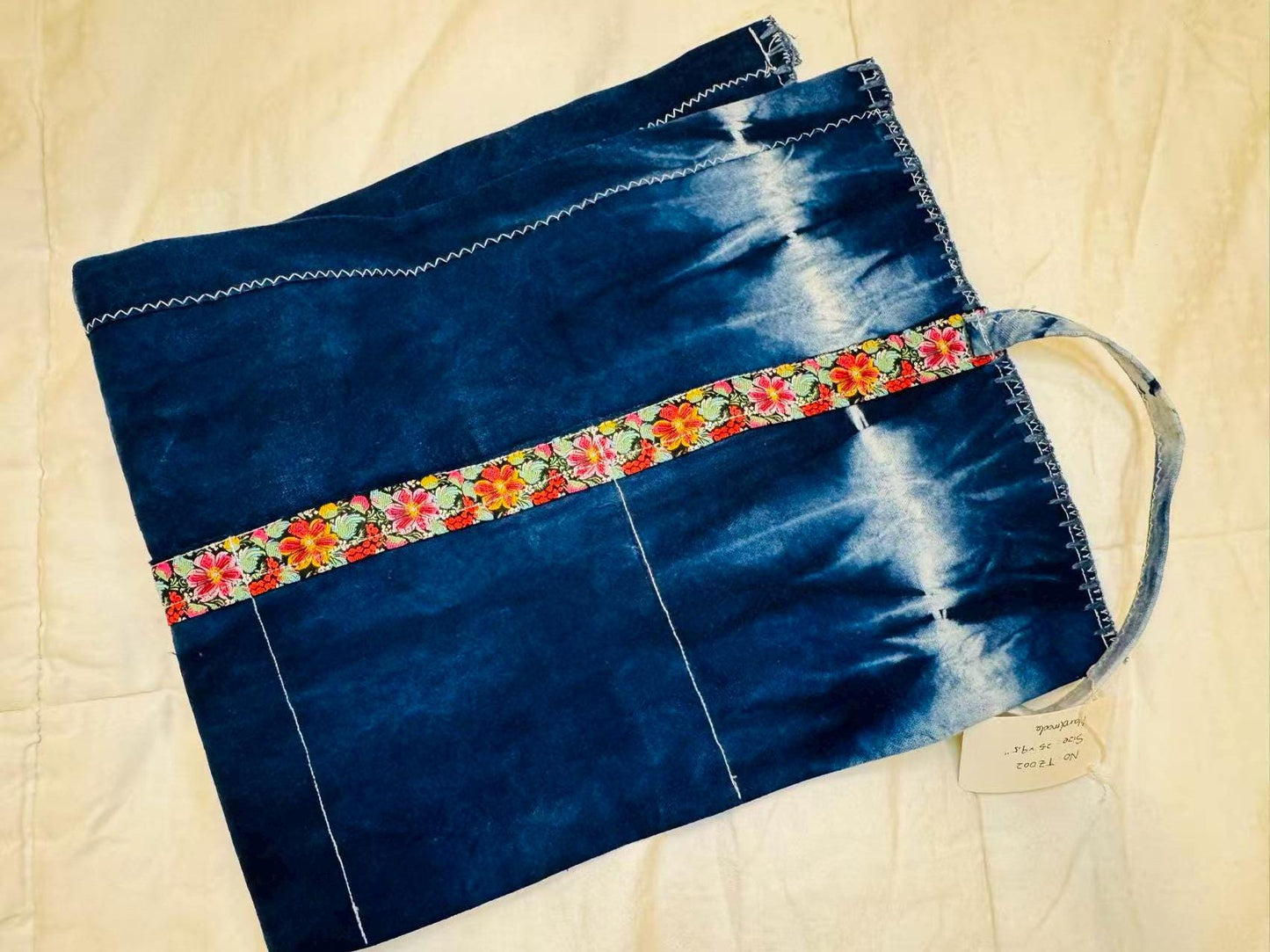 Handmade Cotton Roll-Up Organizer | Indigo Brush & Pencil Case | Artist Tool Roll | Travel Organizer | Gift for Artists
