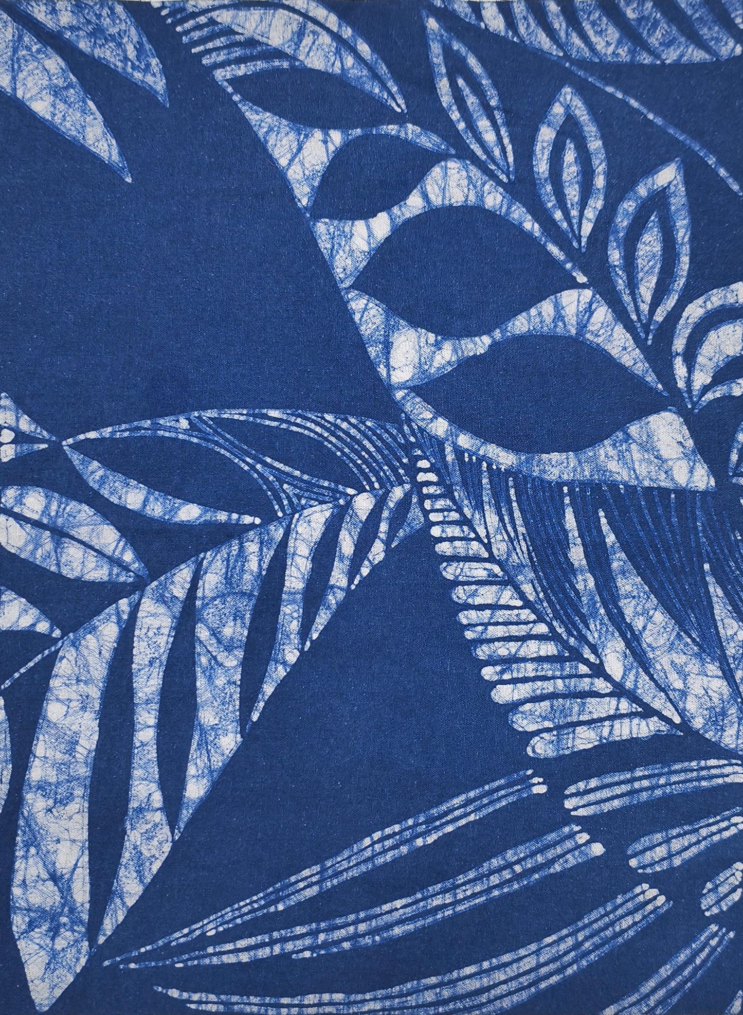 Handmade Textile Wall Art | Botanical Indigo Batik Wall Hanging | Nature Wall Decor | Wabi-Sabi Home Decor | Housewarming Gift