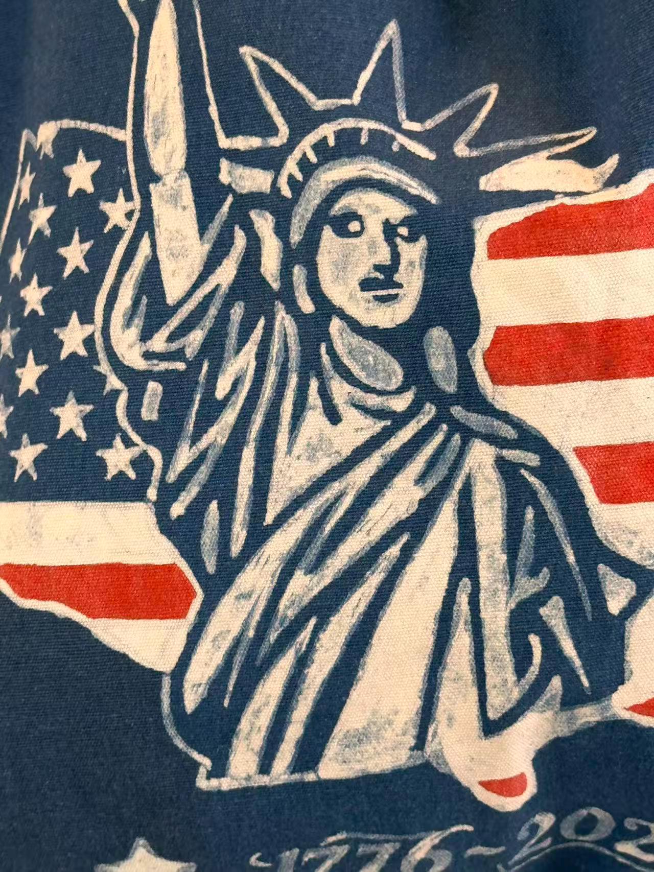 Statue of Liberty Canvas Tote Bag | America 250 Gift | Patriotic USA Shoulder Bag | 1776–2026 Market Tote | Gift for Her