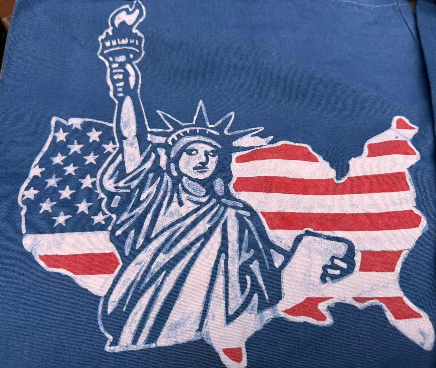 Statue of Liberty Canvas Tote Bag | America 250 Gift | Patriotic USA Shoulder Bag | 1776–2026 Market Tote | Gift for Her