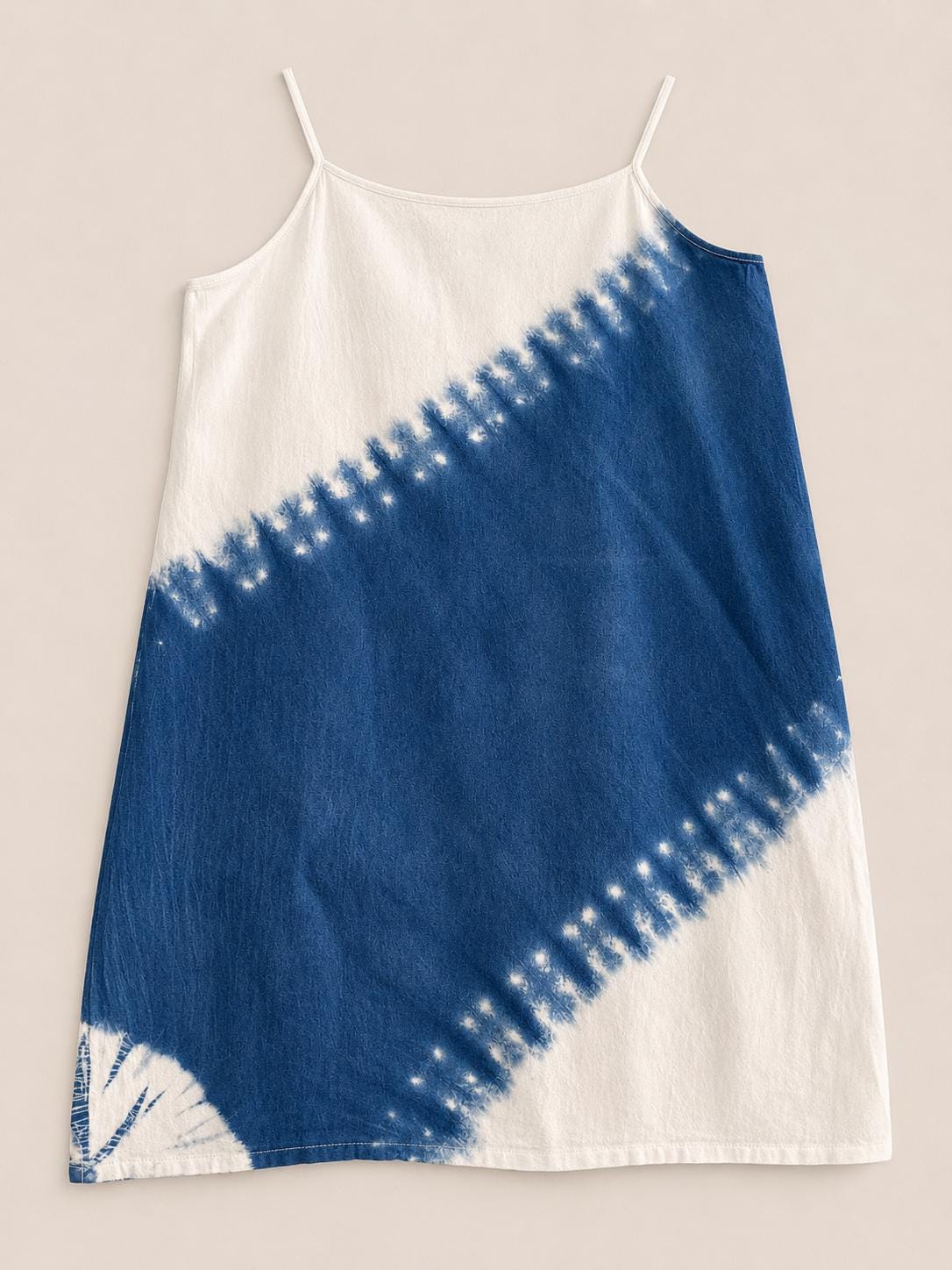 Women's Cotton Summer Sundress | Tie-Dye Spaghetti Strap Dress | Casual Beach Dress | Lightweight Vacation Dress | Resort Wear