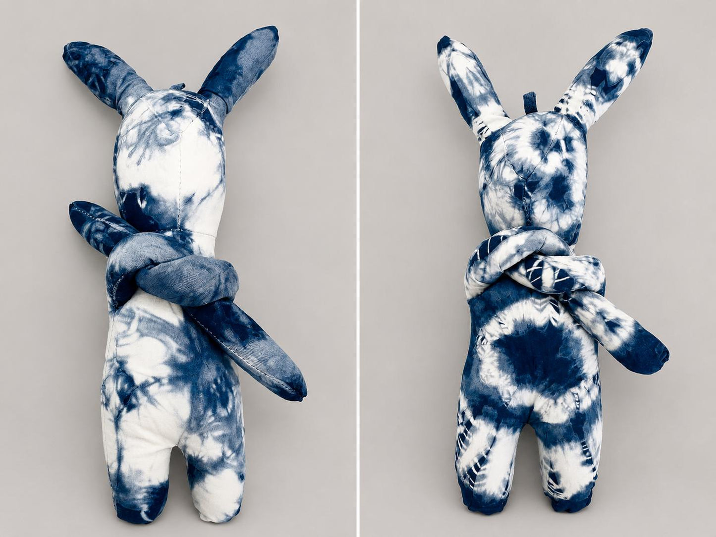 Handmade Rabbit Plush Keychain | Tie-Dye Backpack Charm | Cotton Stuffed Bunny | Cute Bag Accessory | Gift for Kids