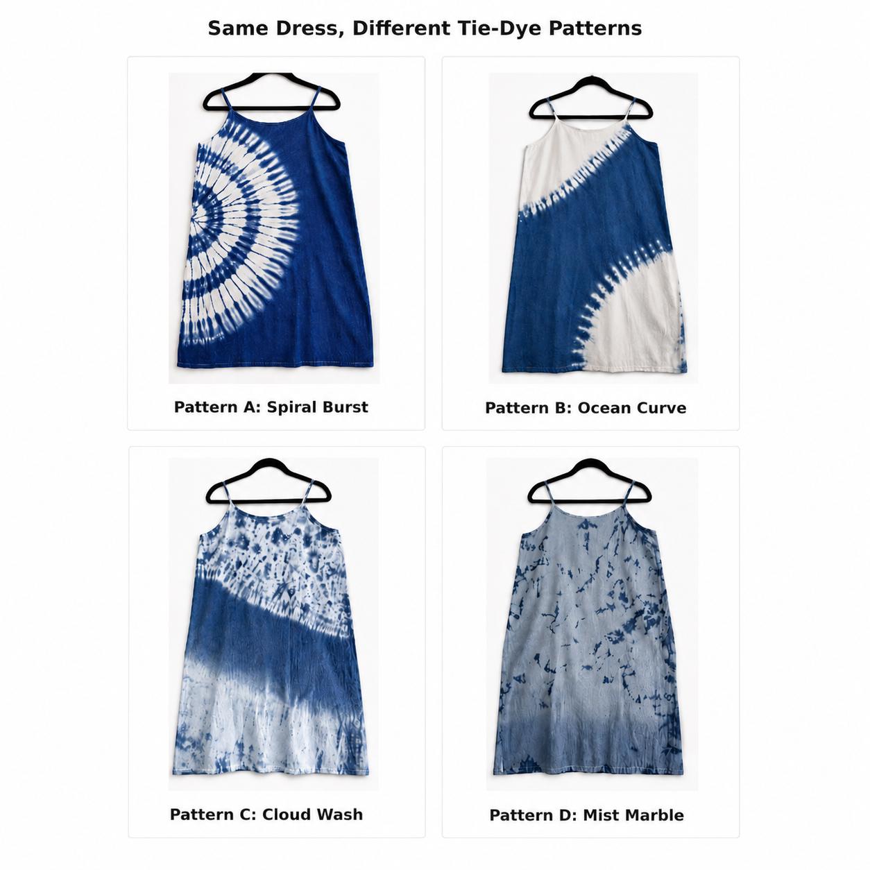 Women's Summer Dress | Tie-Dye Spaghetti Strap Dress | Casual Beach Dress | Lightweight Vacation Dress | Gift for Her