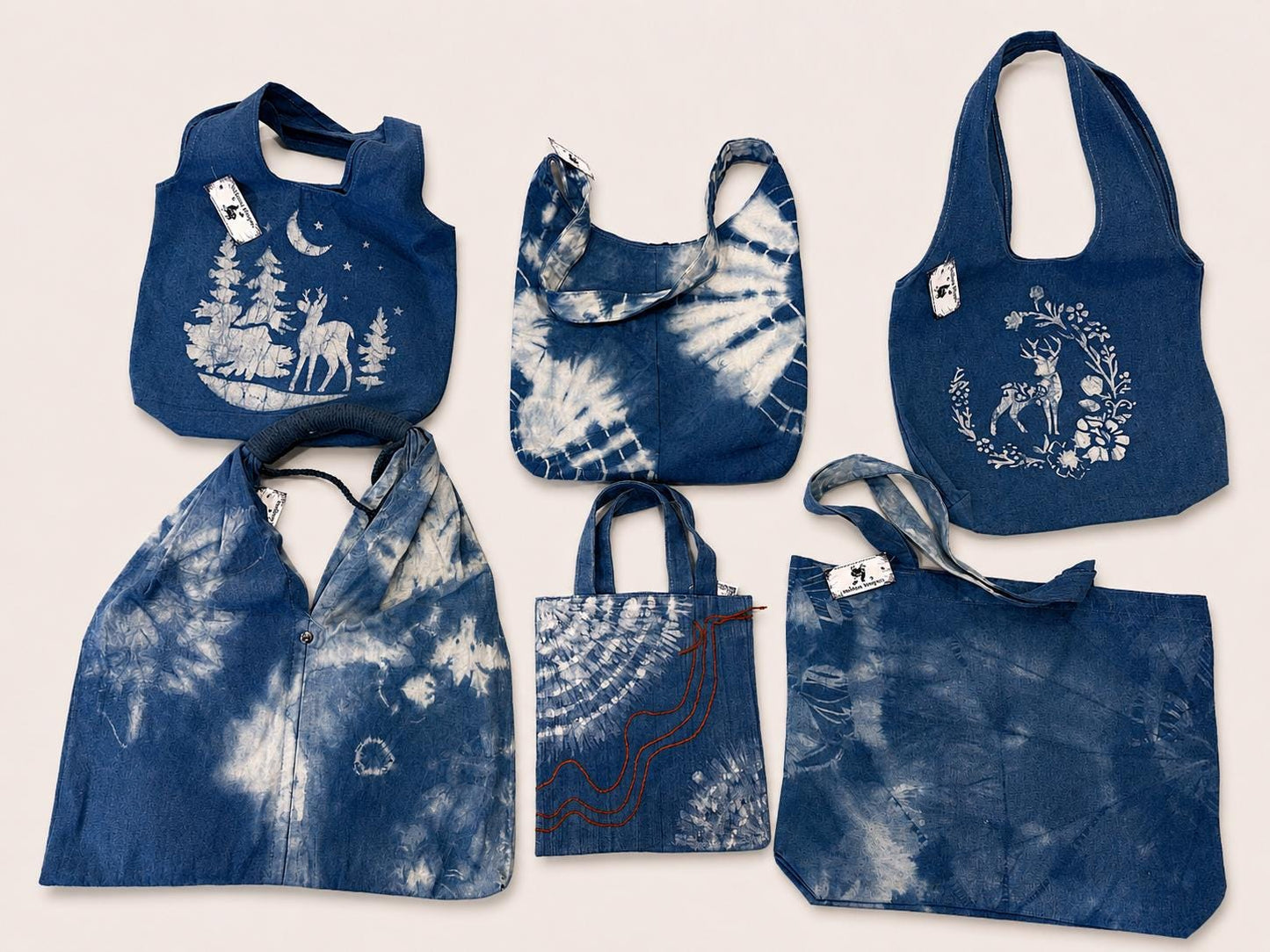 Handmade Indigo Batik Bag | Cotton Shoulder Bag Collection | Tie-Dye Tote Bag | Artisan Everyday Bag | Gift for Her