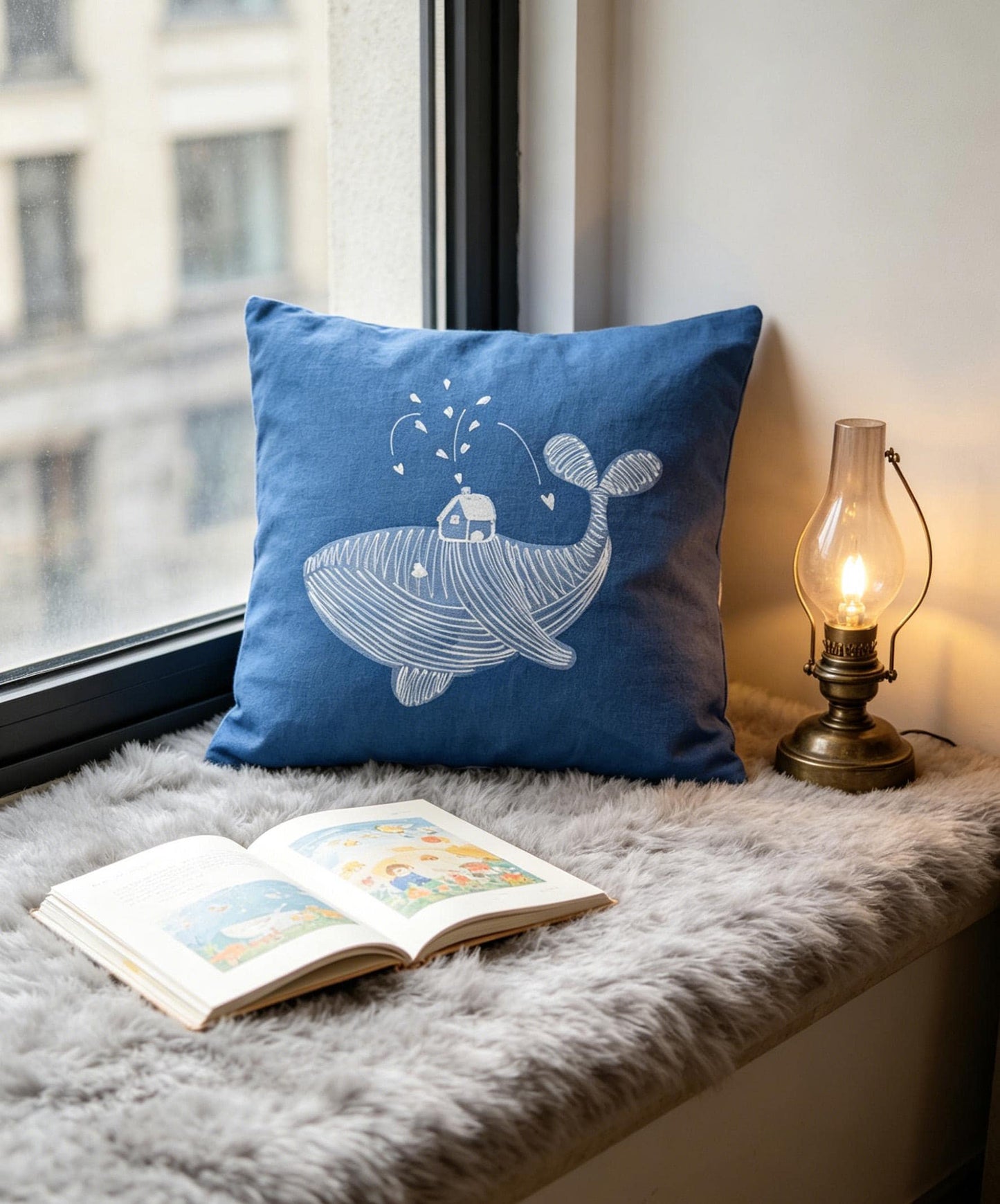 Handmade Animal Pillow Cover | Indigo Batik Throw Pillow Cover | Cotton Cushion Cover | Nursery & Kids Room Decor | Gift for Animal Lovers
