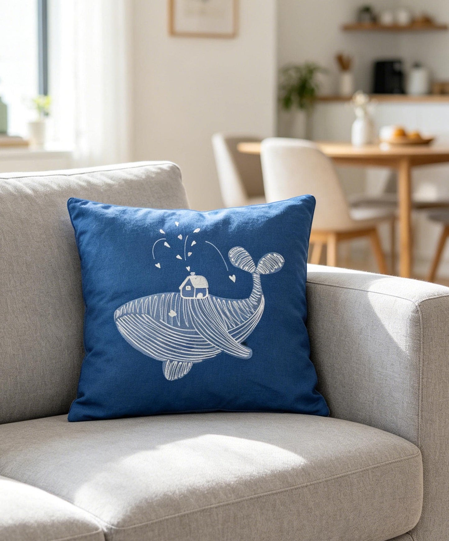 Handmade Animal Pillow Cover | Indigo Batik Throw Pillow Cover | Cotton Cushion Cover | Nursery & Kids Room Decor | Gift for Animal Lovers