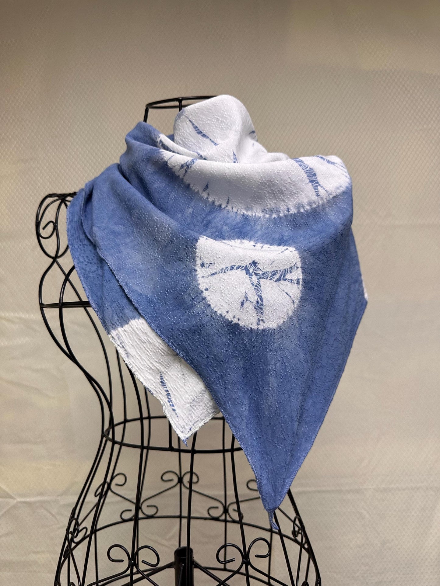 Indigo Scarf Gift Set | Hand-Dyed Cotton Blend Scarves | Lightweight Fashion Scarves | 3-Piece Gift Set | Gift for Her