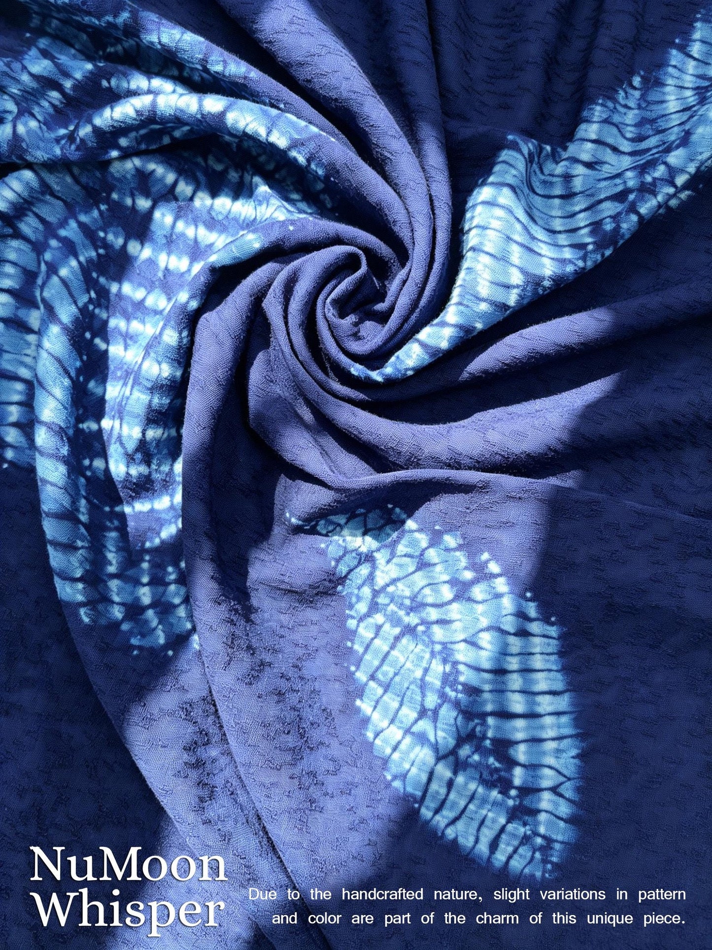 Hand-Dyed Cotton Blend Scarf | Indigo Shibori Square Scarf | Botanical Neck Scarf | Lightweight Fashion Wrap | Gift for Her