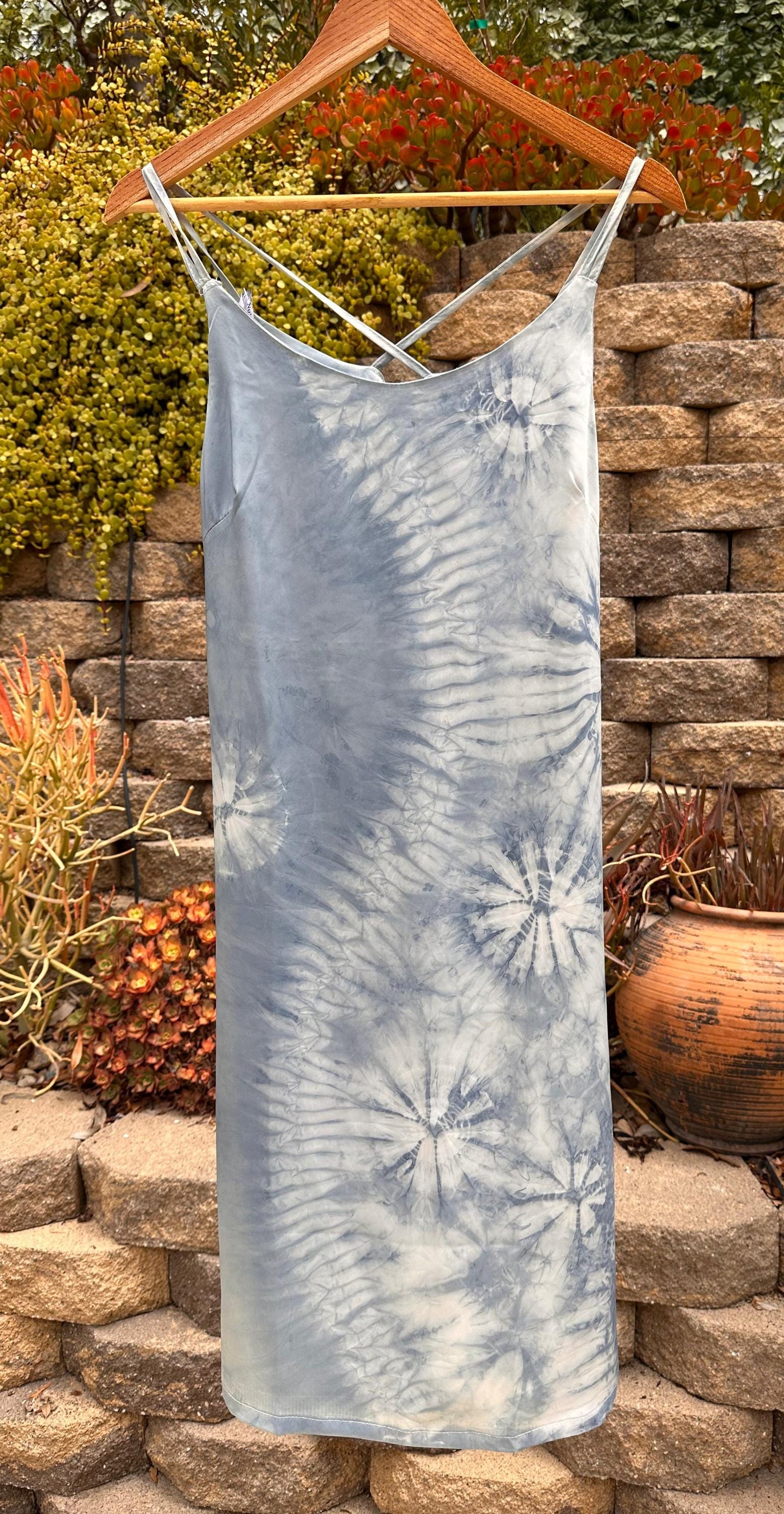 Silk Maxi Dress | Hand-Dyed Batik Silk Dress | Women's Resort Dress | Elegant Summer Dress | Gift for Her