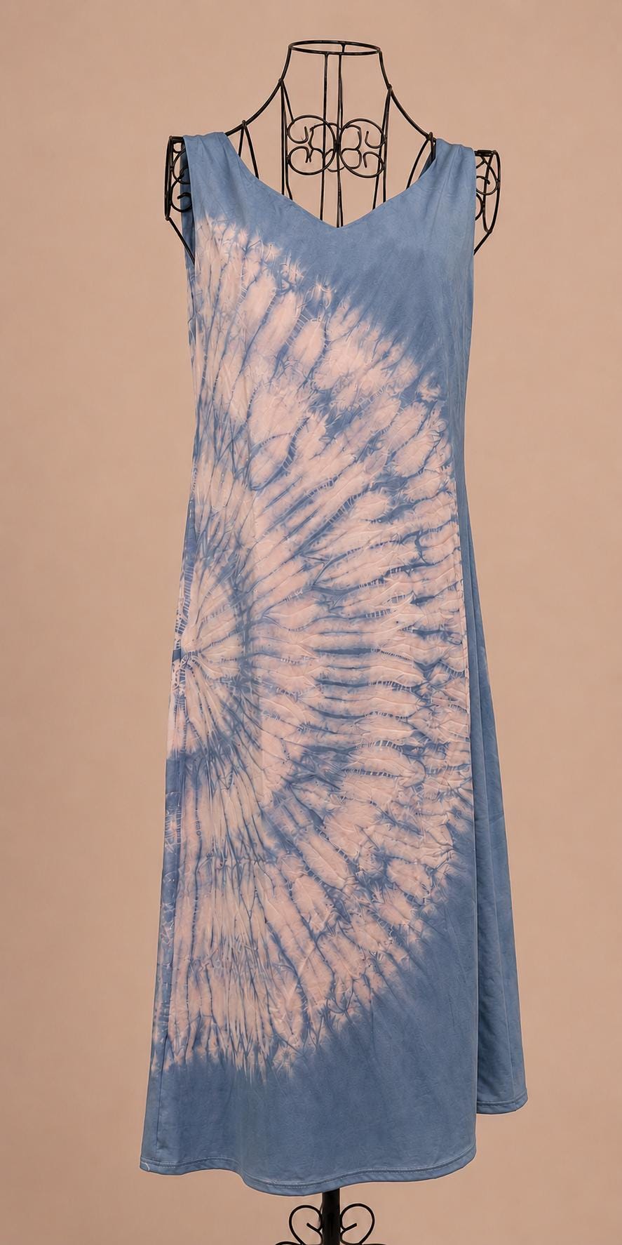 Silk Sleeveless Dress | Hand-Dyed Batik Silk Dress | Women's Resort Dress | Elegant Vacation Dress | Gift for Her