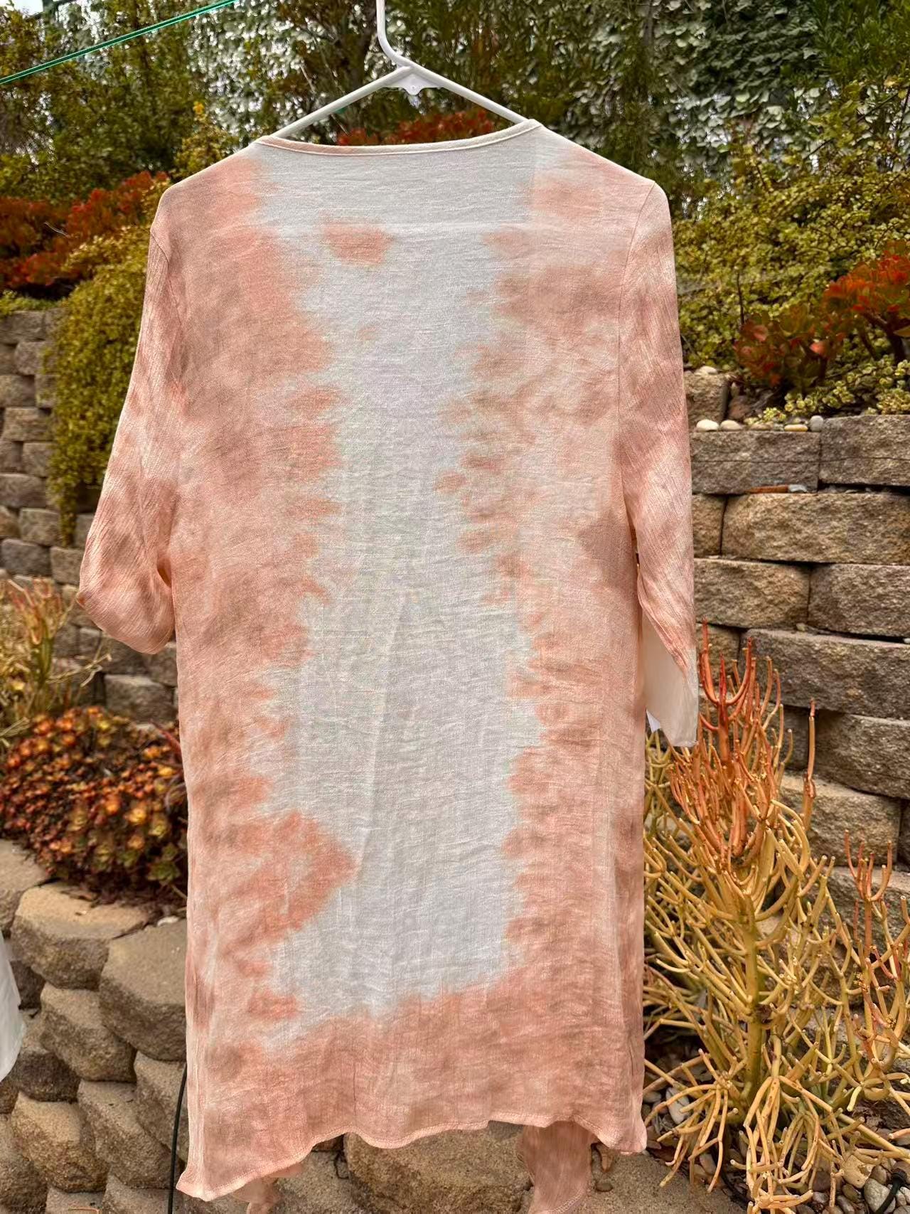 Women's Cotton Linen Cardigan | Lightweight Beach Cover Up | Open Front Summer Kimono | Resort Wear | Gift for Her