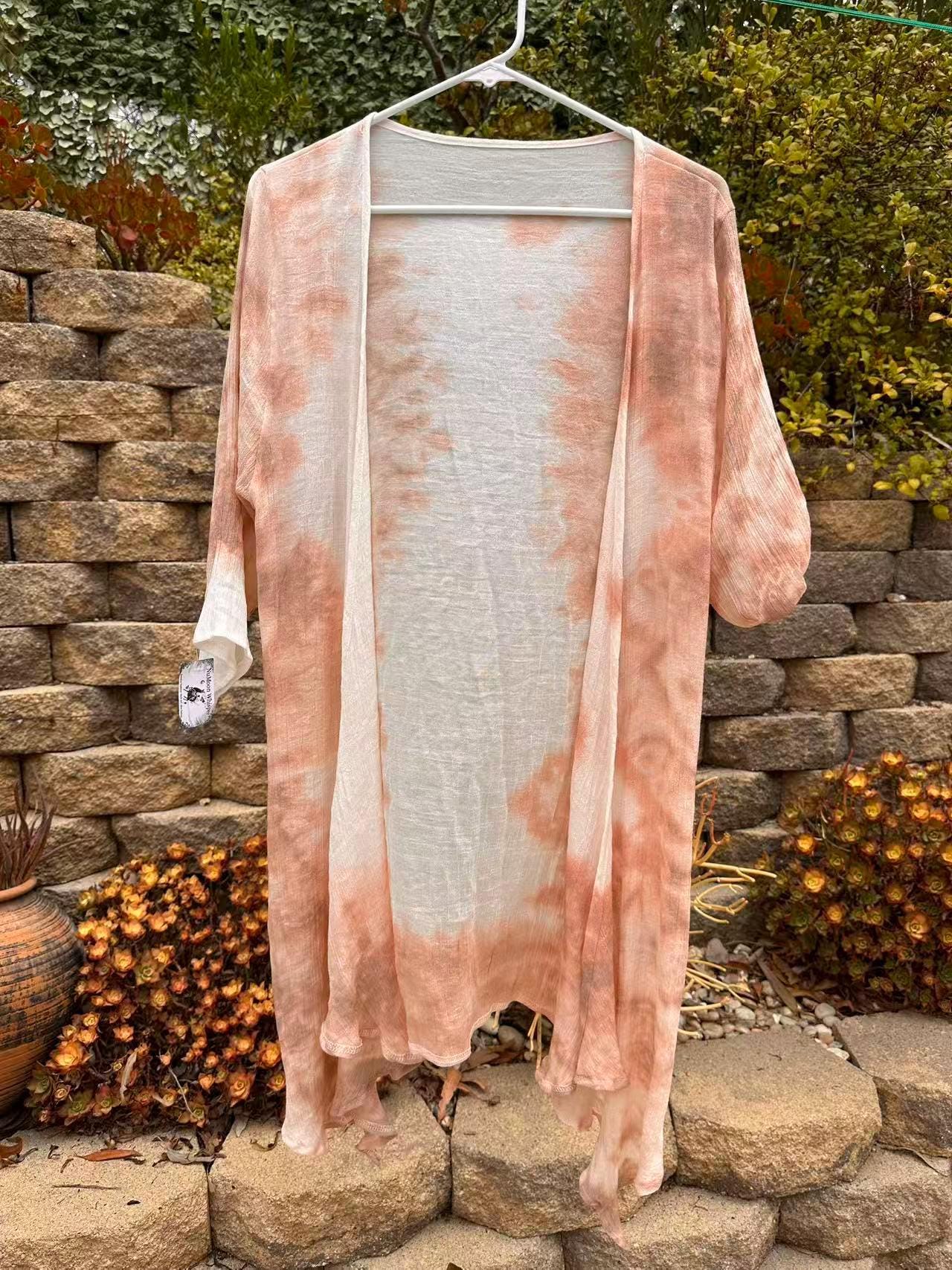 Women's Cotton Linen Cardigan | Lightweight Beach Cover Up | Open Front Summer Kimono | Resort Wear | Gift for Her