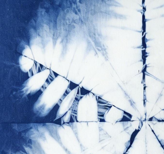 Handmade Botanical Textile Wall Art | Indigo Shibori Wall Hanging | Leaf Wall Decor | Wabi-Sabi Home Decor | Housewarming Gift