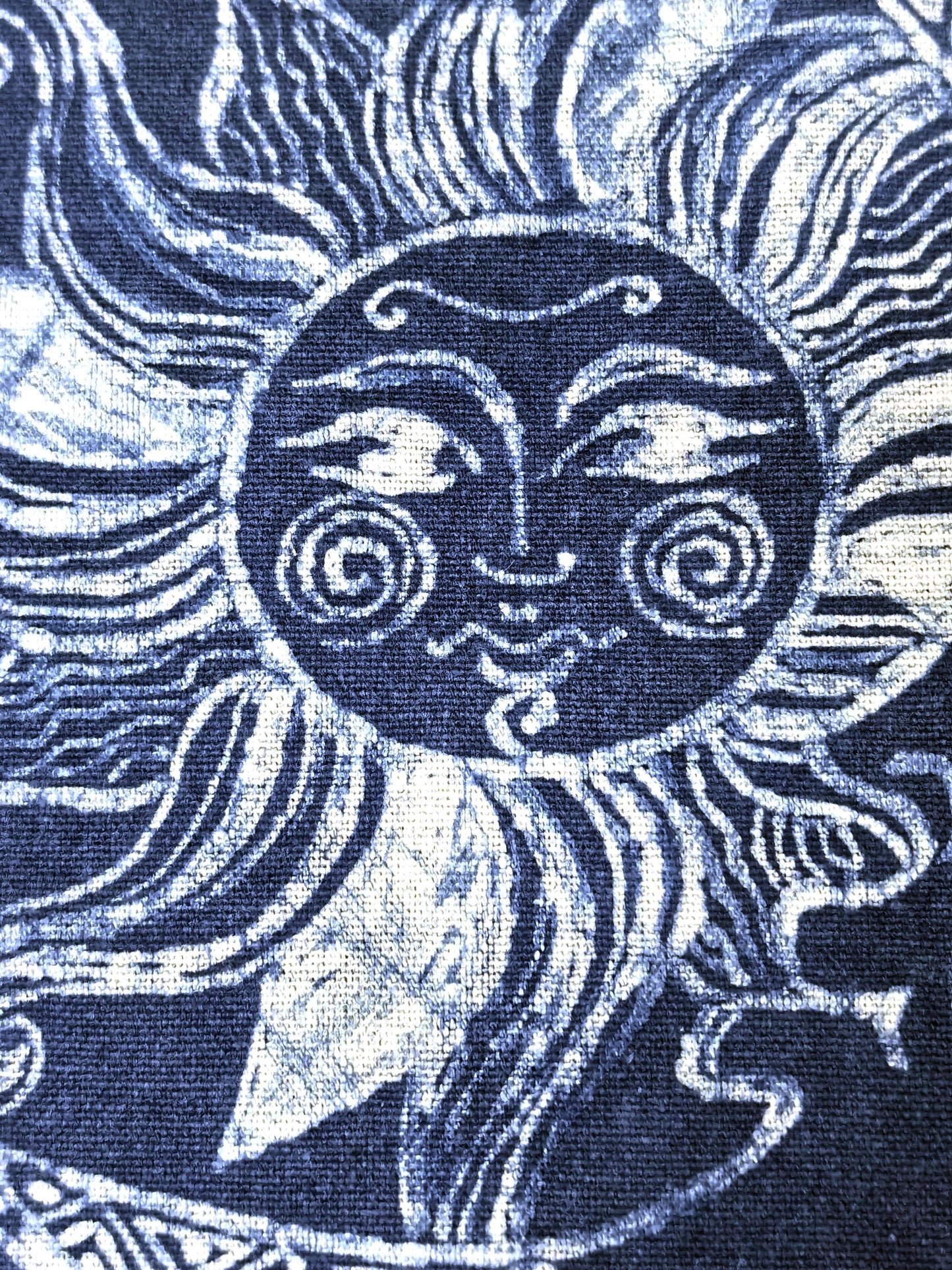 Celestial Textile Wall Art | Handmade Indigo Batik Sun & Moon Art | Zodiac Mandala Decor | Zen Home Decor | Housewarming Gift