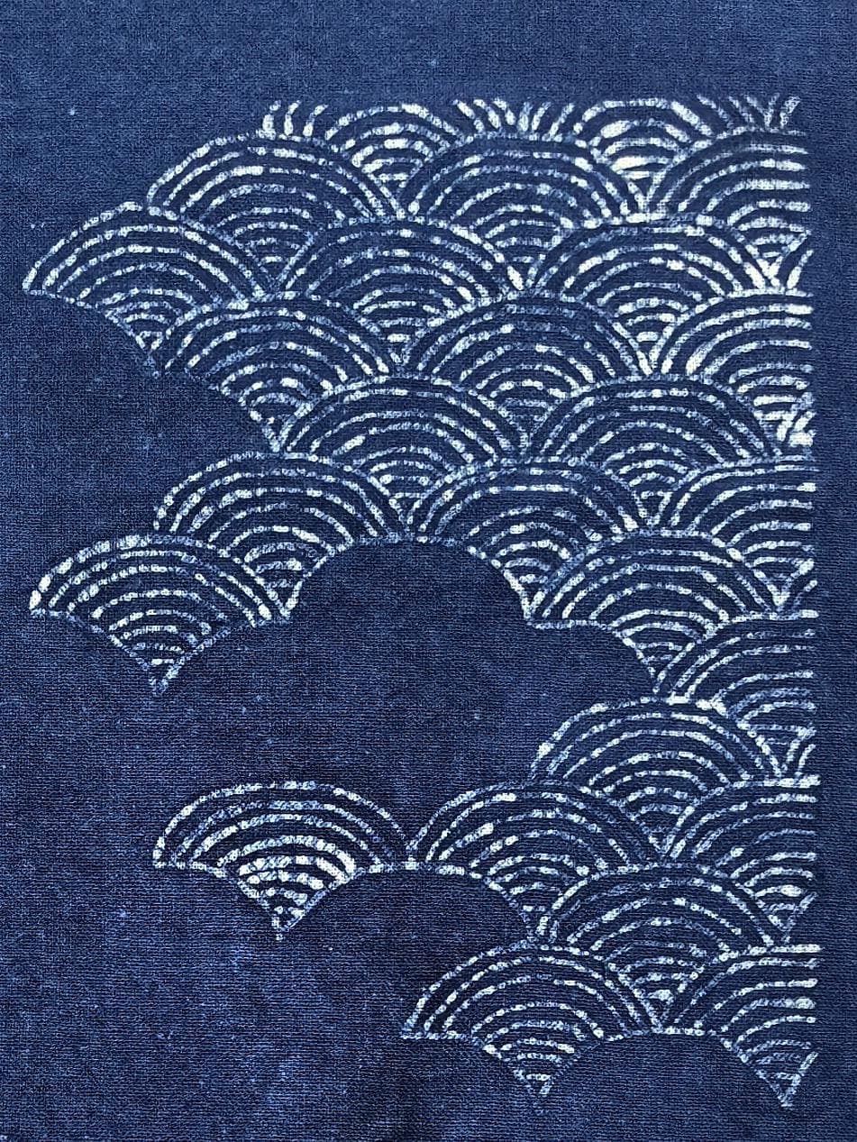 Handmade Crane Textile Wall Art | Indigo Batik Wall Hanging | Bird Zen Home Decor | Wabi-Sabi Wall Art | Wedding Gift
