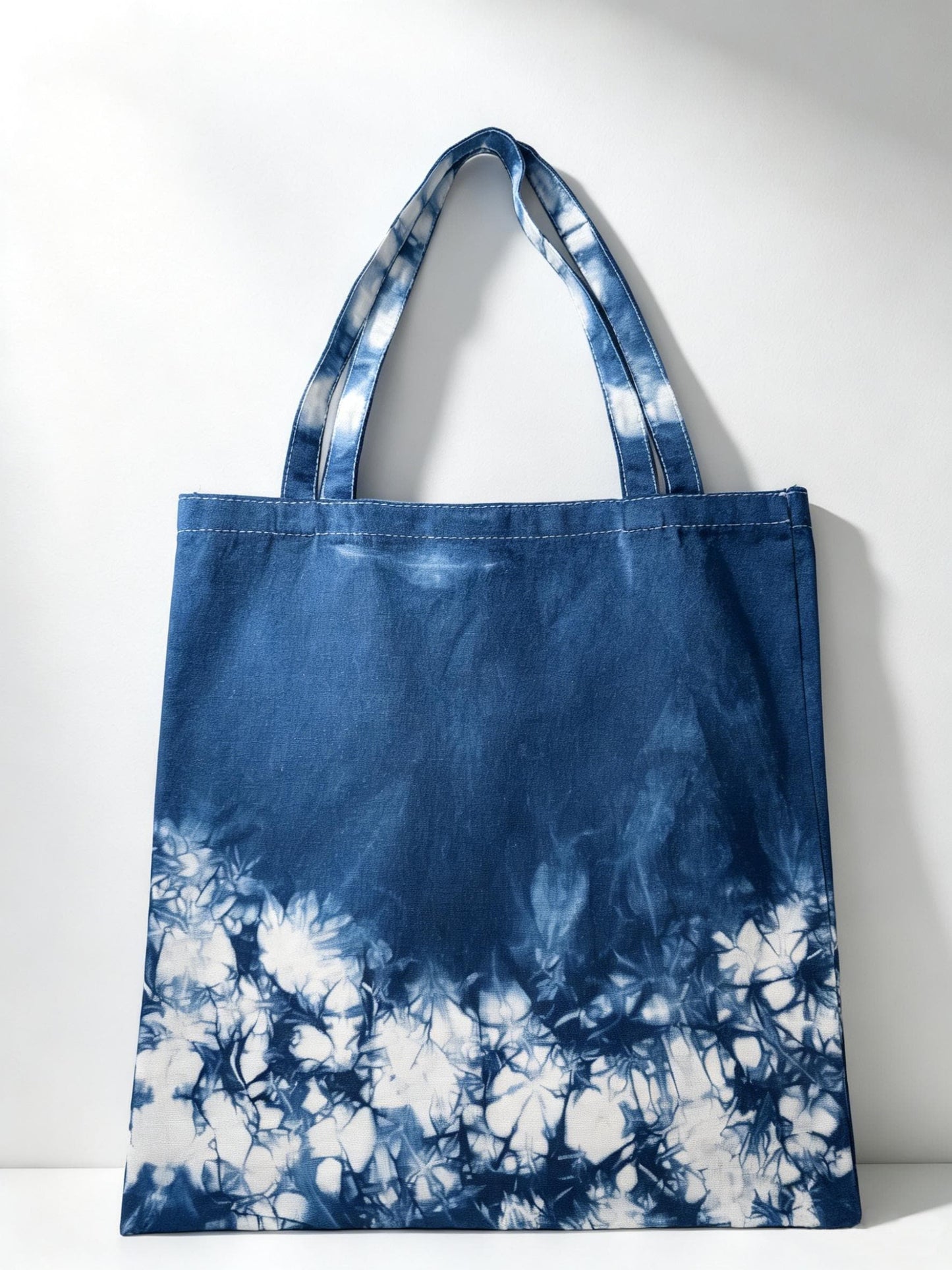 Handmade Cotton Tote Bag | Indigo Batik Tote | Shibori Shoulder Bag | Reusable Market Bag | Gift for Her