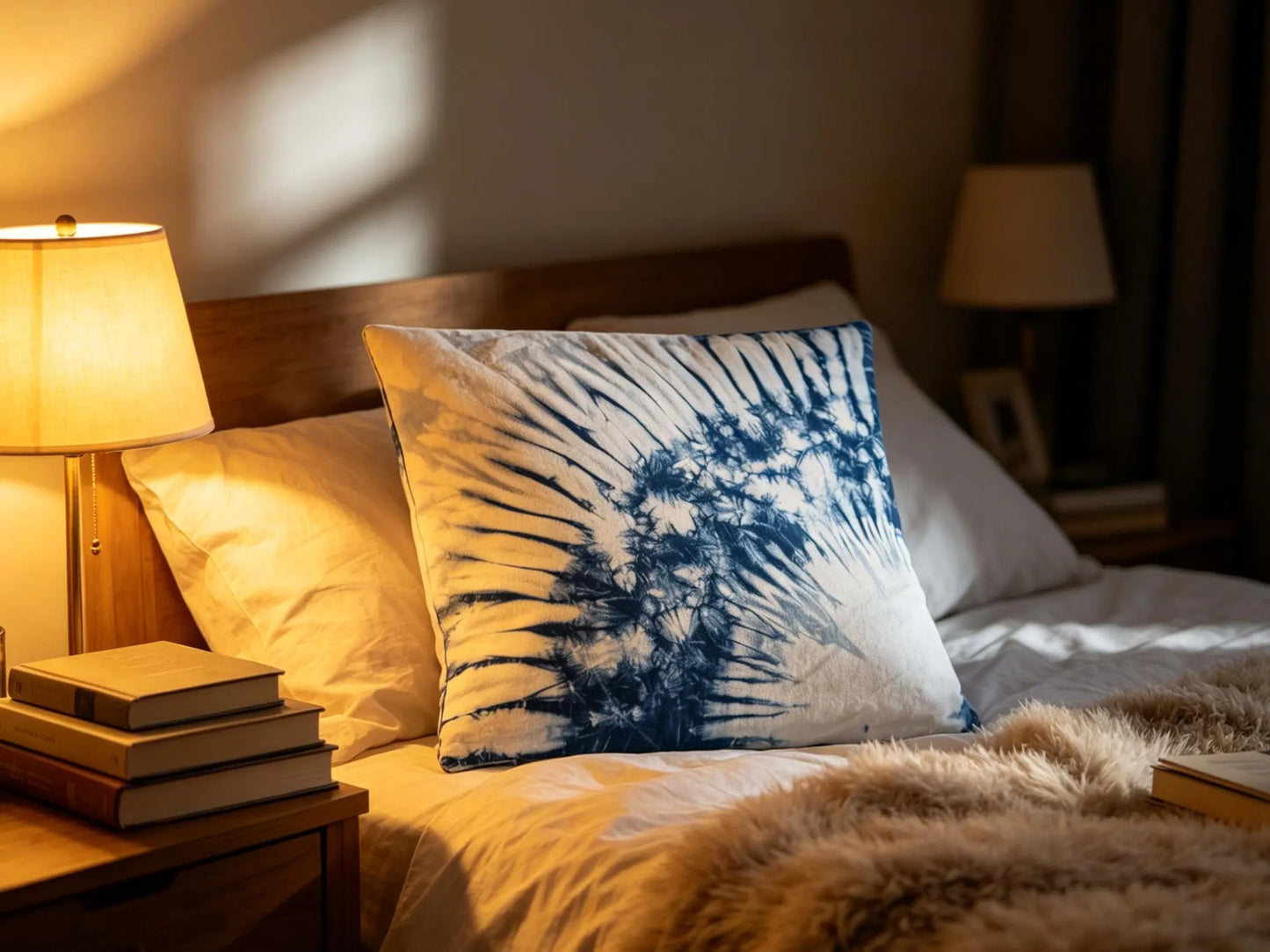 Handmade Indigo Shibori Pillow Cover | Cotton Throw Pillow Cover | Botanical Cushion Cover | Wabi-Sabi Home Decor | Gift for Home