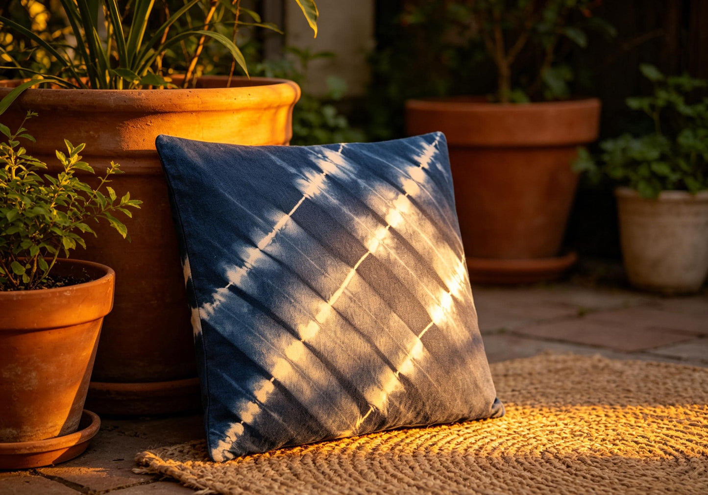 Handmade Indigo Batik Pillow Cover | Cotton Throw Pillow Cover | Modern Geometric Cushion Cover | Wabi-Sabi Home Decor | Gift for Home