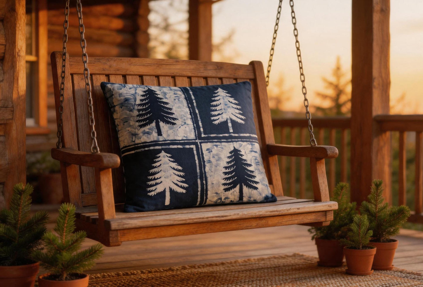 Handmade Indigo Tie-Dye Pillow Cover | Cotton Throw Pillow Cover | Geometric Cushion Cover | Wabi-Sabi Home Decor | Gift for Home