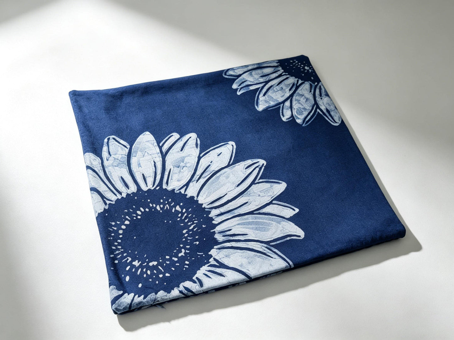 Handmade Botanical Pillow Cover | Indigo Batik Throw Pillow Cover | Cotton Cushion Cover | Wabi-Sabi Home Decor | Gift for Home