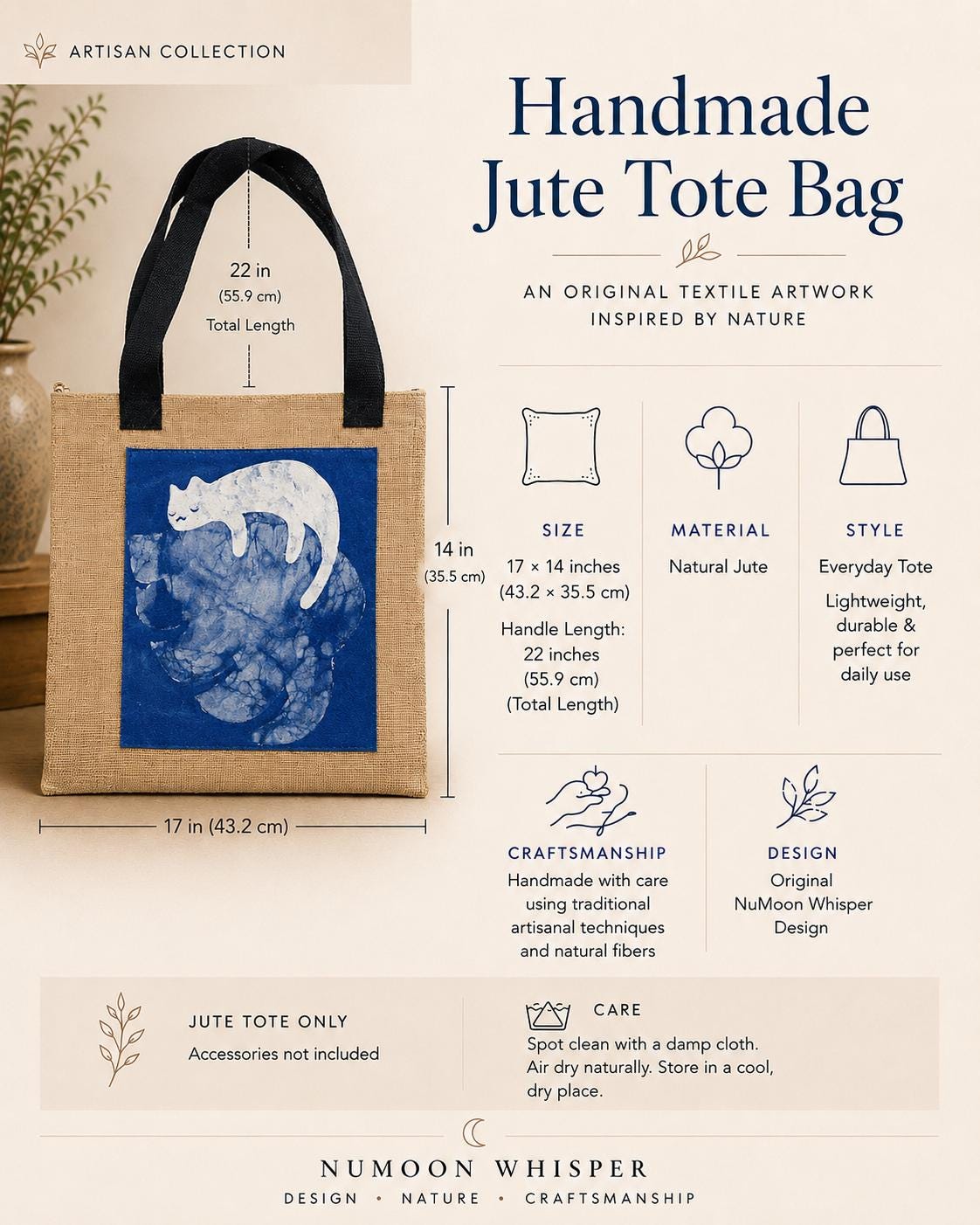 Handmade Jute Tote Bag | Artisan Market Tote | Natural Woven Shoulder Bag | Eco Friendly Everyday Tote | Gift for Her