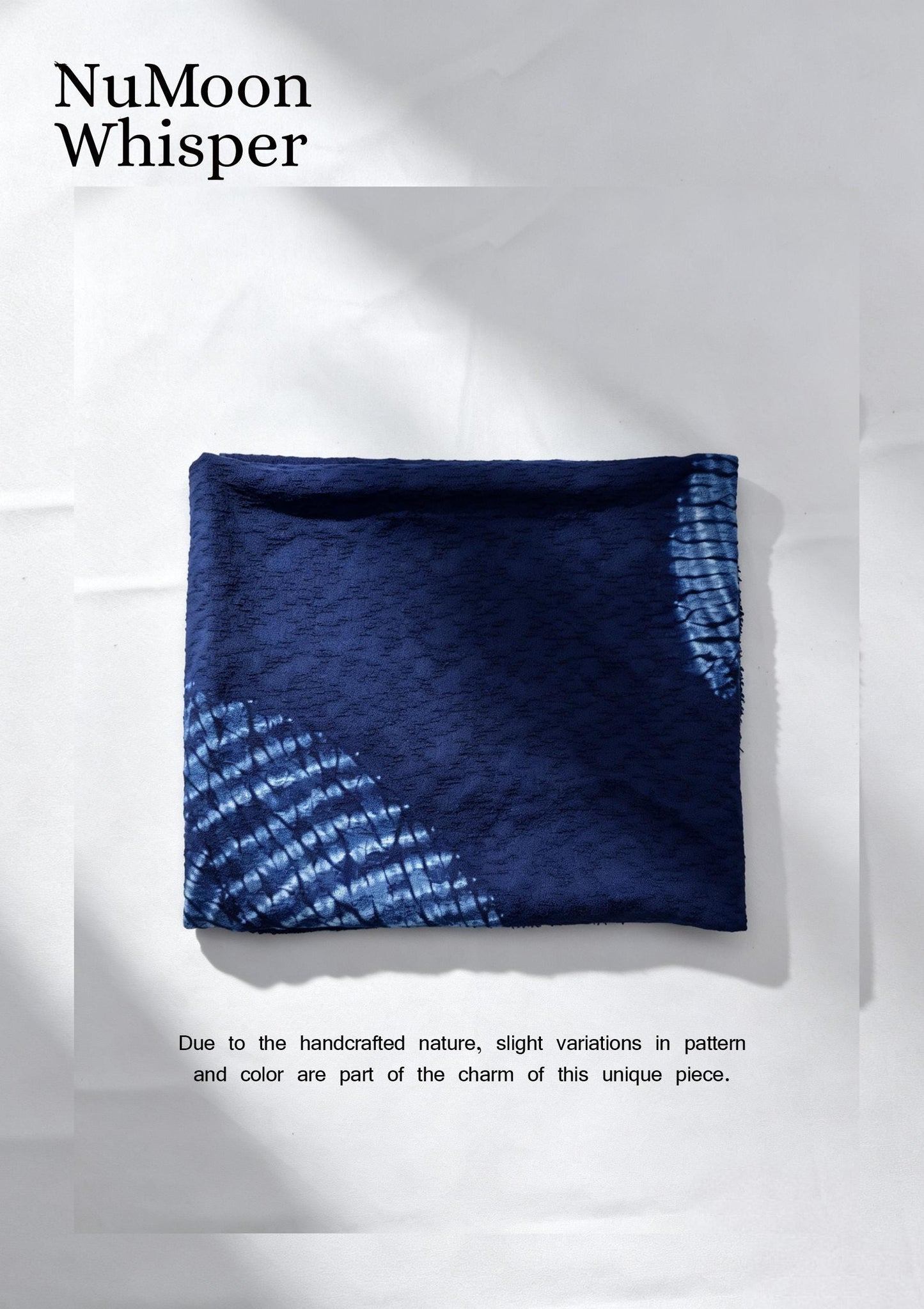 Hand-Dyed Cotton Blend Scarf | Indigo Shibori Square Scarf | Botanical Neck Scarf | Lightweight Fashion Wrap | Gift for Her