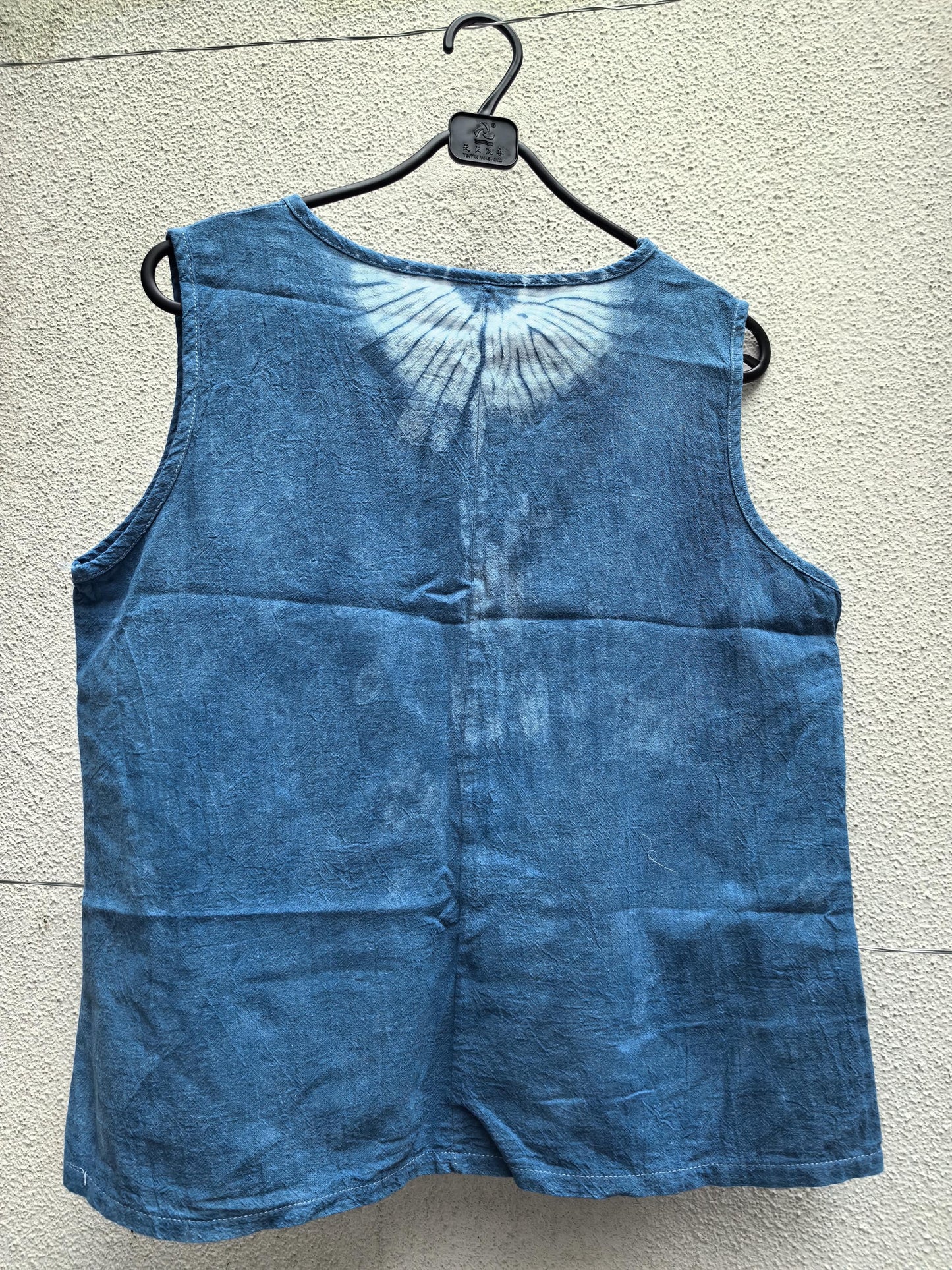 Women's Linen Cotton Tank Top | Hand-Dyed Indigo Camisole | Lightweight Summer Top | Casual Resort Wear | Gift for Her
