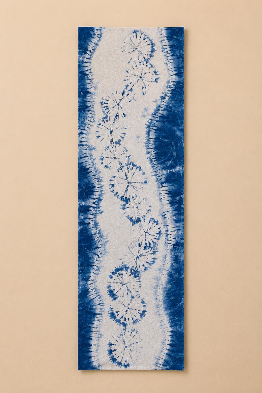 Handmade Indigo Shibori Table Runner | Cotton Decorative Textile | Bed Runner | Wall Hanging | Housewarming Gift