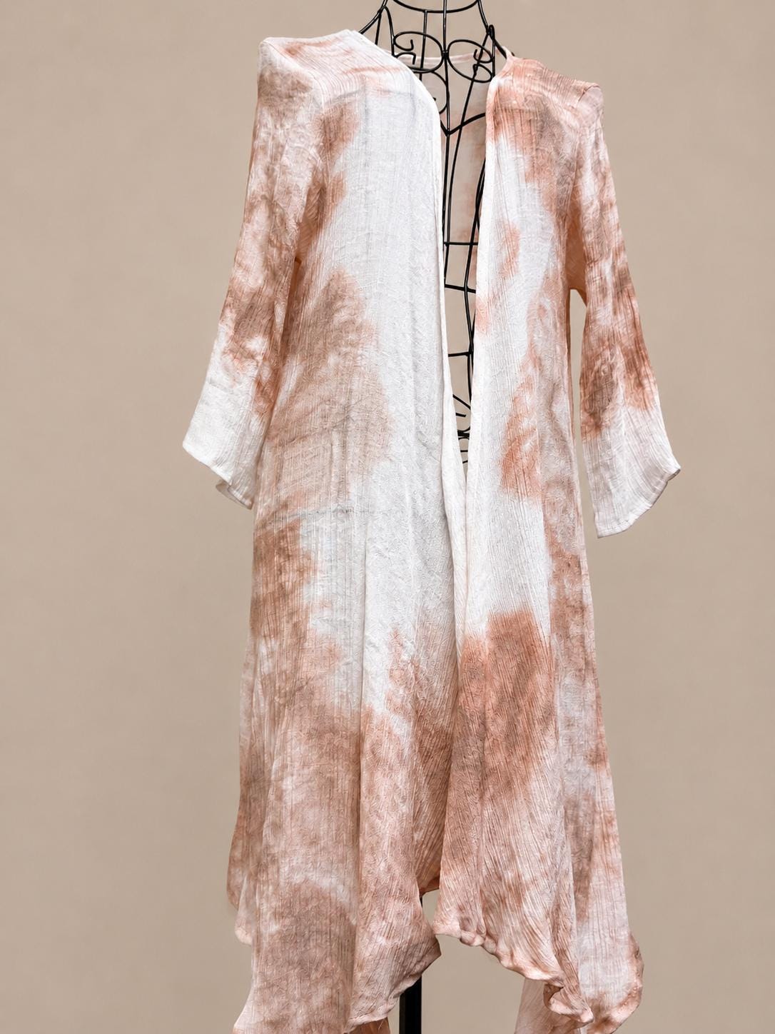 Women's Cotton Linen Cardigan | Lightweight Beach Cover Up | Open Front Summer Kimono | Resort Wear | Gift for Her