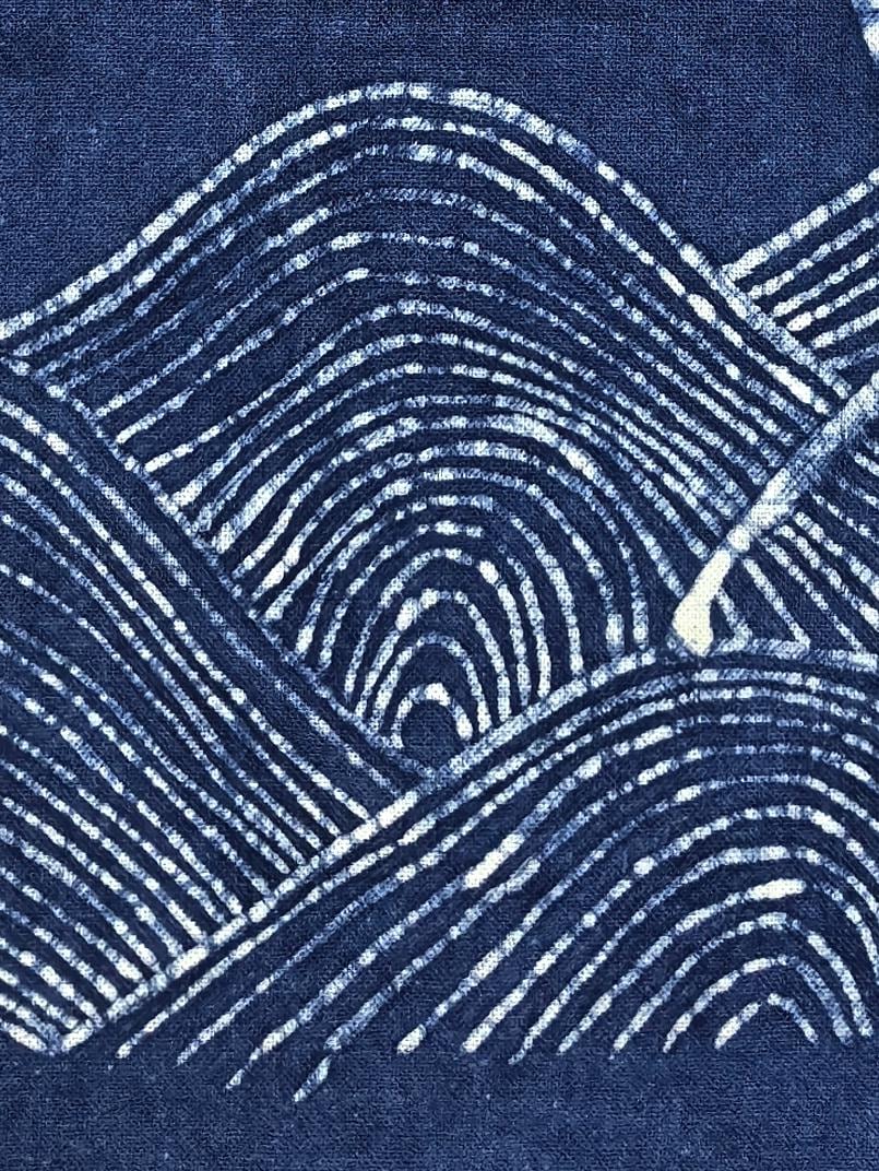 Handmade Crane Textile Wall Art | Indigo Batik Wall Hanging | Bird Zen Home Decor | Wabi-Sabi Wall Art | Wedding Gift