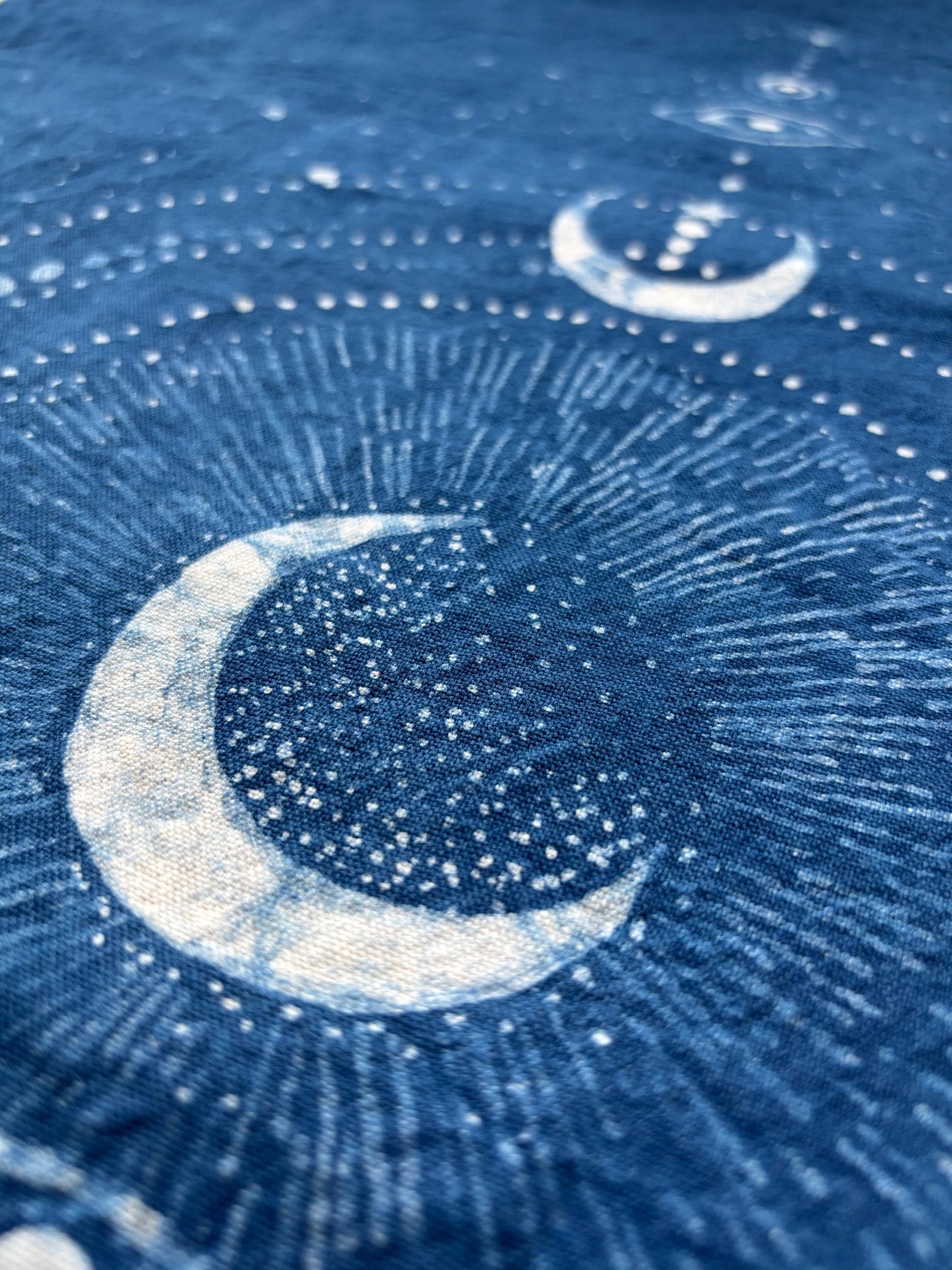 Handmade Tarot Cloth | Indigo Batik Altar Cloth | Celestial Textile Wall Art | Astrology Decor | Meditation Gift