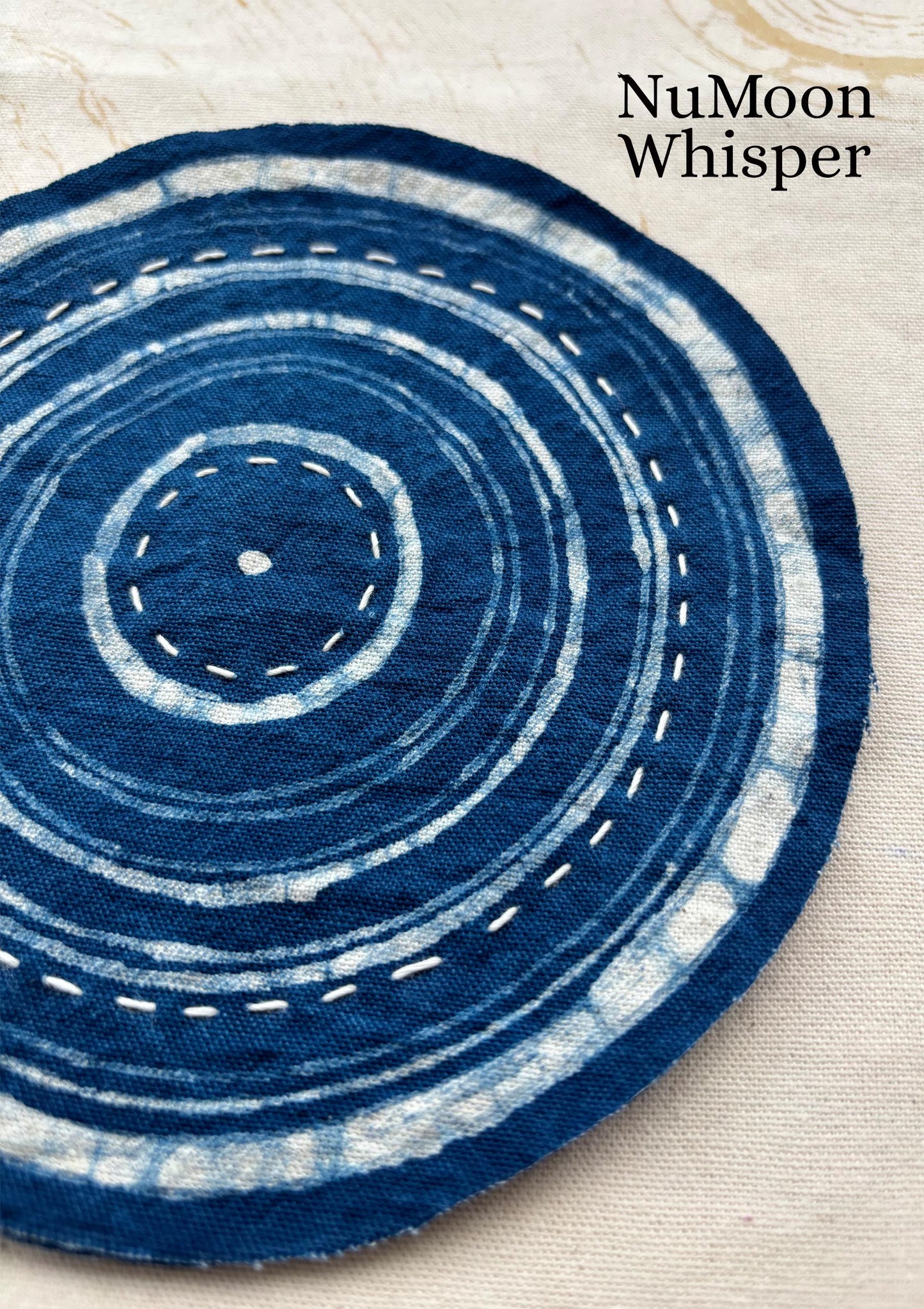 Handmade Indigo Batik Tea Mat | Sashiko Cotton Coaster | Reversible Mug Rug | Japanese Table Decor | Housewarming Gift