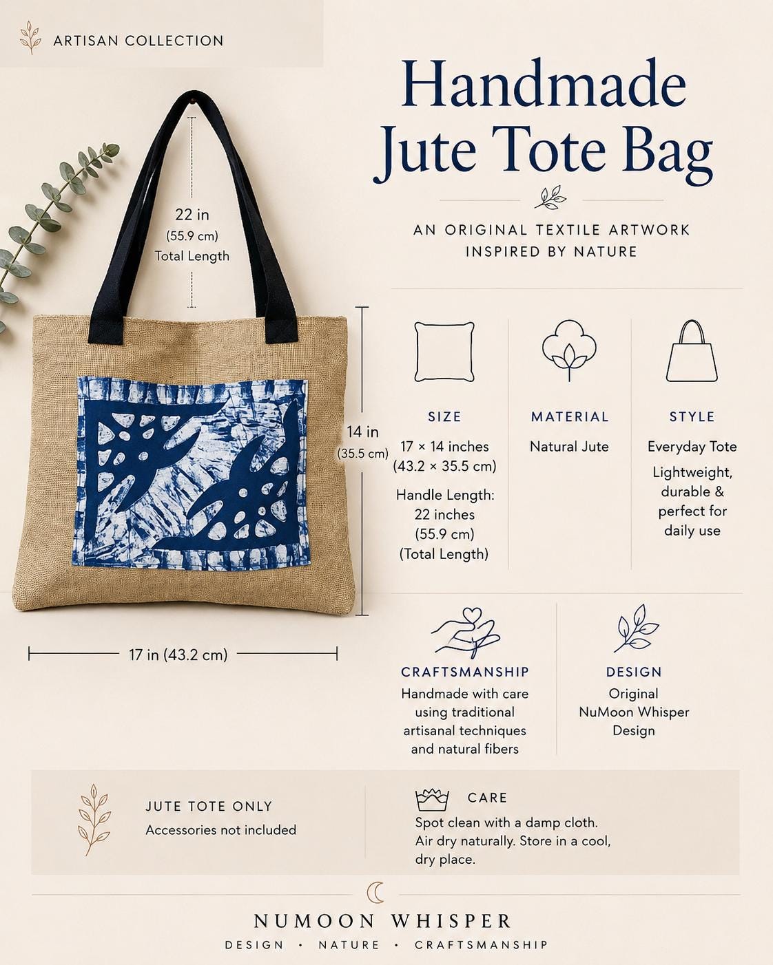 Handmade Jute Tote Bag | Artisan Market Tote | Natural Woven Shoulder Bag | Eco Friendly Everyday Tote | Gift for Her