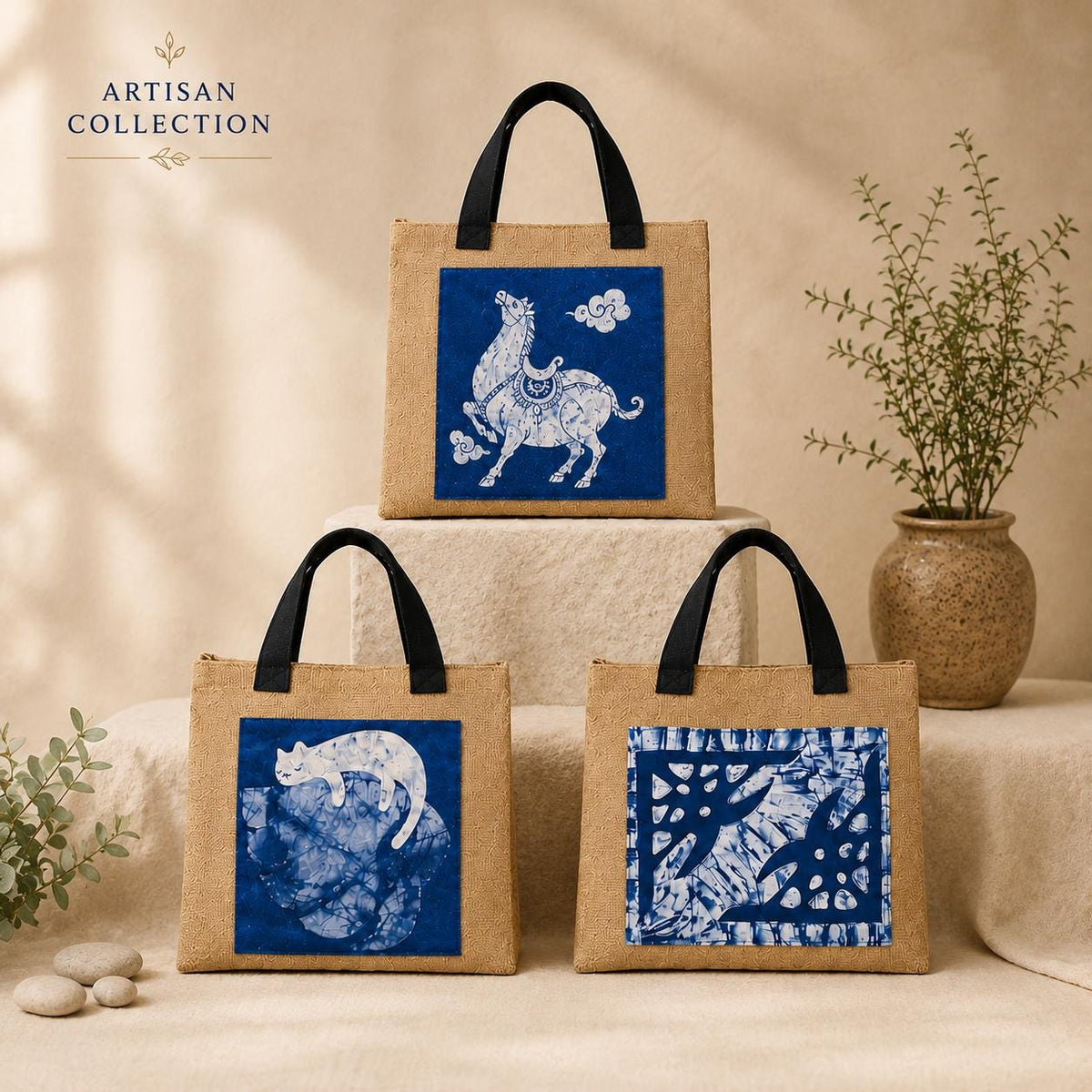 Handmade Jute Tote Bag | Artisan Market Tote | Natural Woven Shoulder Bag | Eco Friendly Everyday Tote | Gift for Her