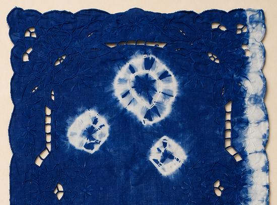 Handmade Indigo Table Runner | Cotton Tea Table Runner | Floral Batik Table Decor | Lace Table Runner | Housewarming Gift