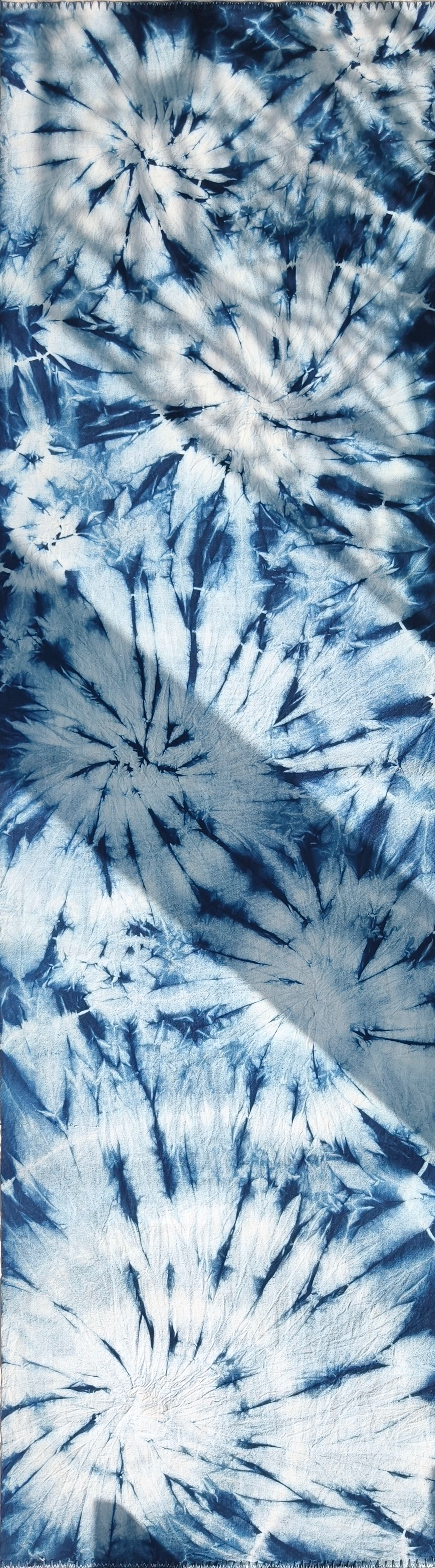 BA-22: Handmade Batik "All the Way Blossoms" Table Runner