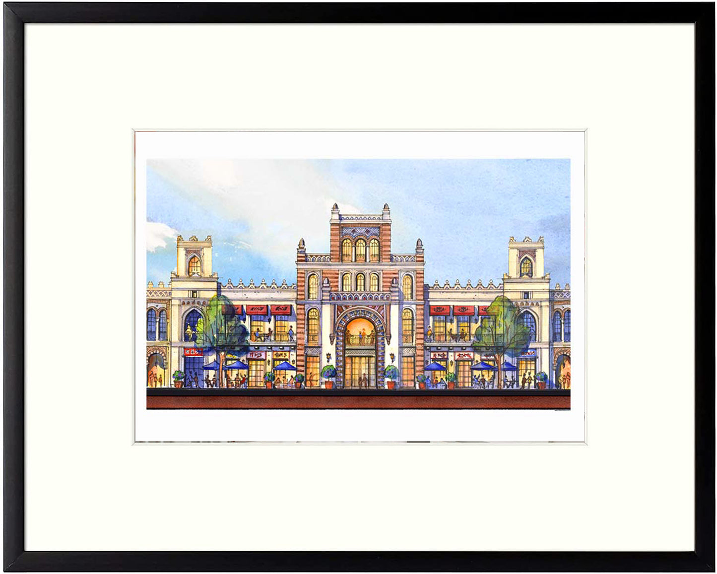 AP-11: The Heart of the City – Limited Edition Signed Art Print by Kurt Xu (12x16) | Architectural Cityscape Wall Art | Fine Art Illustration