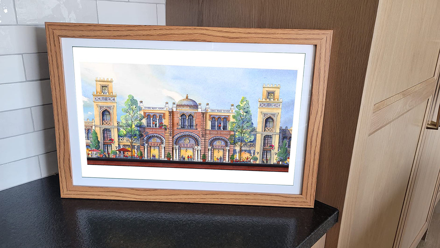 AP-12: An Evening Beneath the Arches – 12x16 Limited Edition Signed Art Print by Kurt Xu | Architectural Cityscape Wall Art