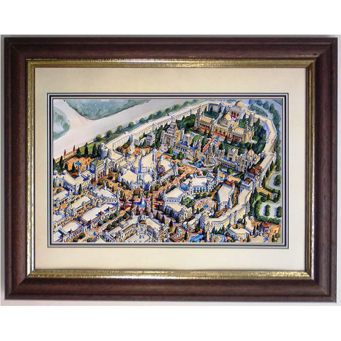 AP-16: Where Empires Sleep – Limited Edition Signed Art Print by Kurt Xu | 12x16 Architectural Cityscape Wall Art | Fine Art Illustration | Collector Artwork