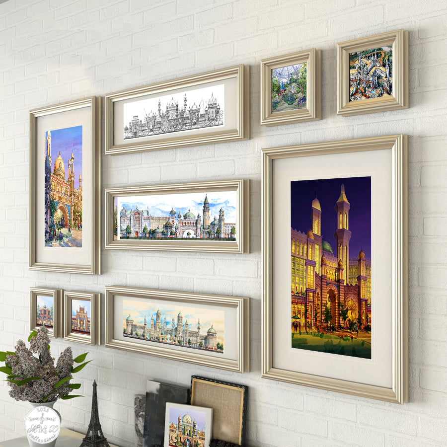 AP-14: Whispers of a Royal Square – Limited Edition Signed Art Print by Kurt Xu | Architectural Watercolor Painting | 12x16 Wall Art